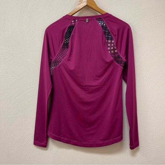 NWT Fila Sport Pink Purple Long Sleeve Running Top Sz Small - Picture 4 of 5